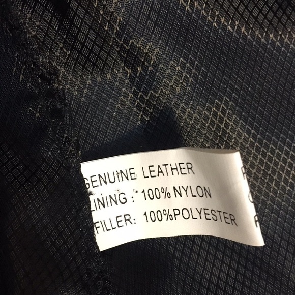 Vintage 1990's Genuine Black Leather zipper Jacket coat Oscar Piel Size L - Picture 10 of 14